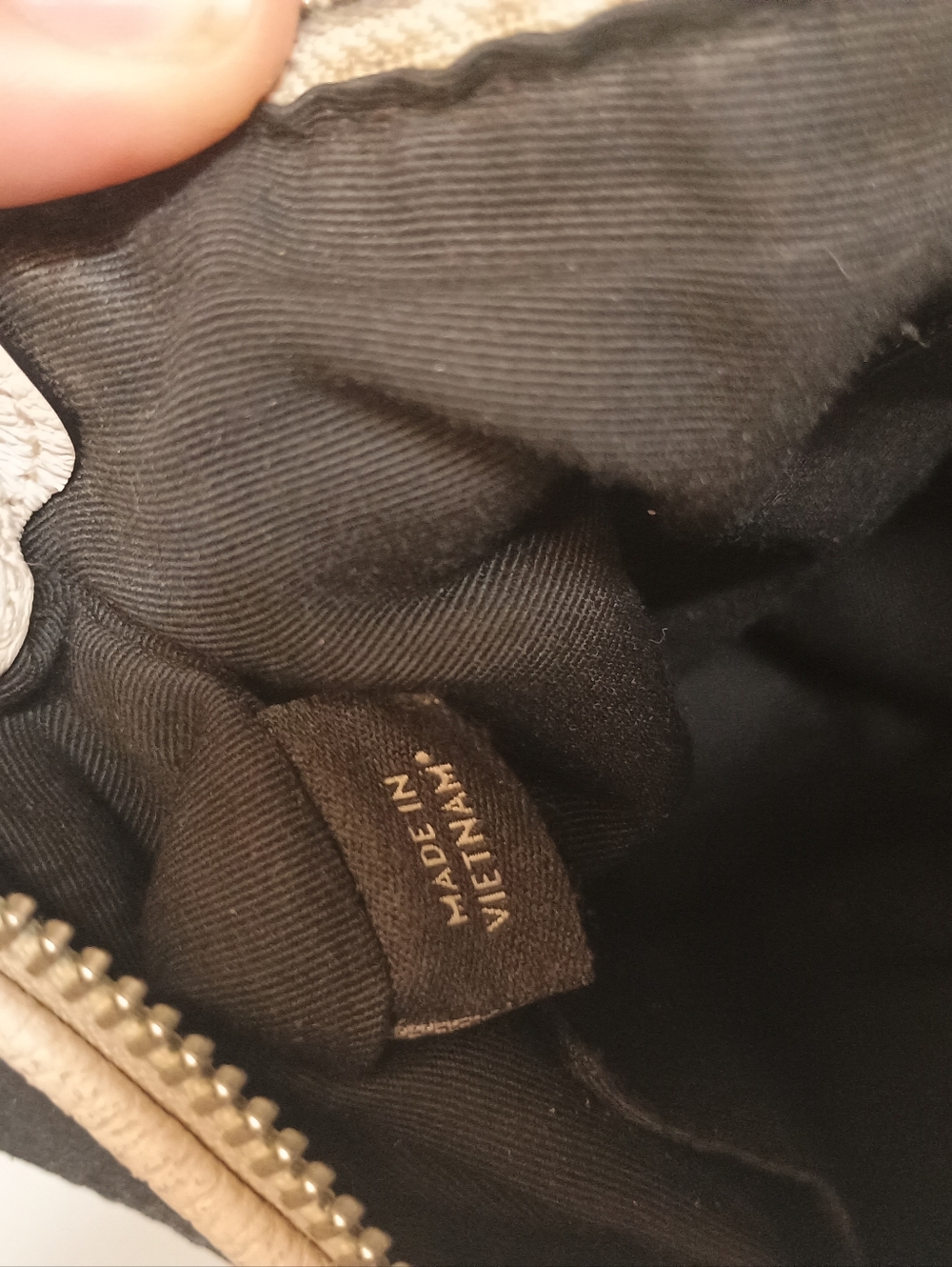 Coach Black Leather Tote with Tan Handles and Cream Trim For Repair - Picture 11 of 13